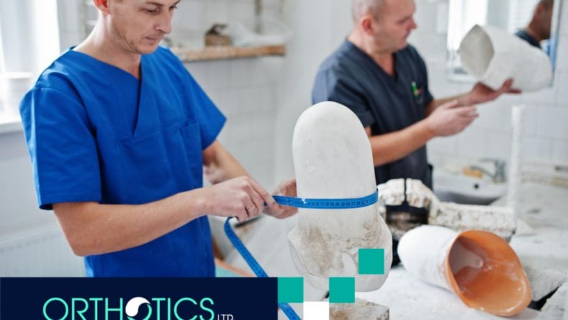 Two experts during prosthetics making