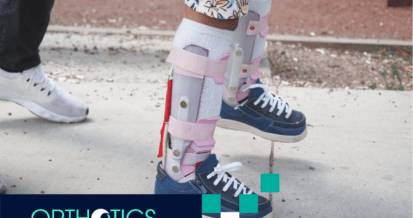 A kid wearing pediatric prosthetics