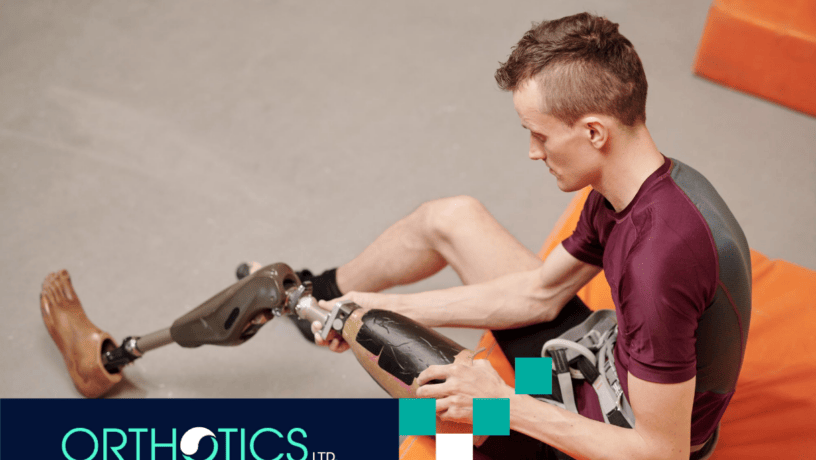 A prosthetist working on a complex prosthetic solution