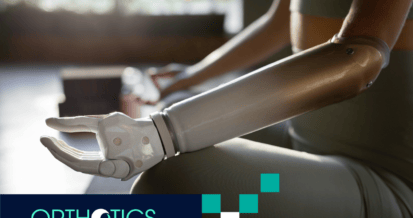 An amputee doing yoga wearing a prosthetic bionic limb